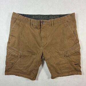Kingsley Heath Mens Size 40 Cargo Shorts Brown Cotton Safari Utility
